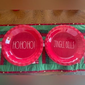 Rae Dunn Christmas set of Pie Dishes